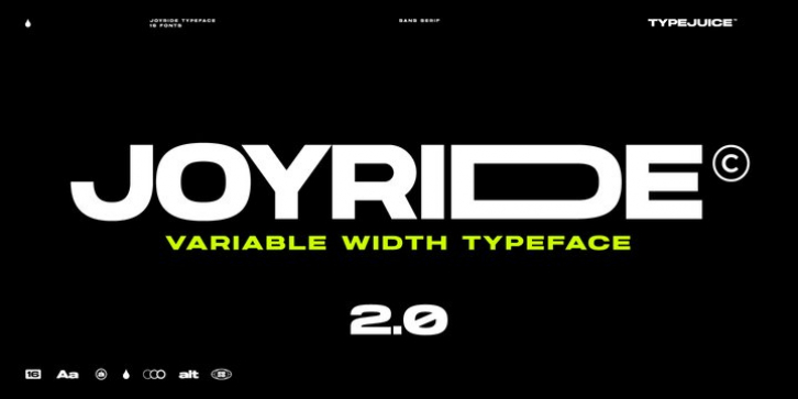 Joyride font preview