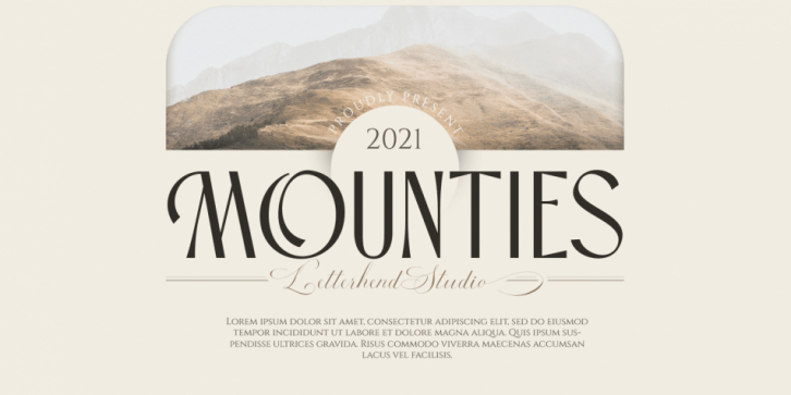 Mounties font preview