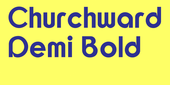 Churchward Demi Bold font preview