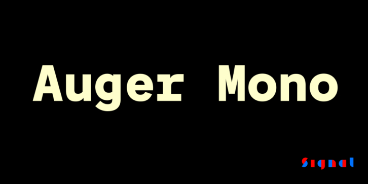 Auger Mono font preview
