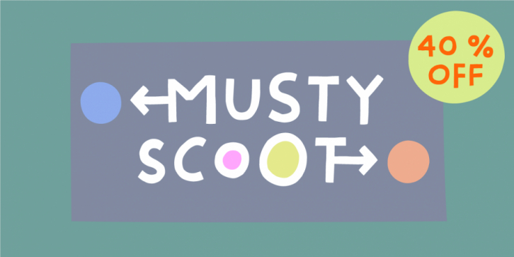 Musty Scoot font preview