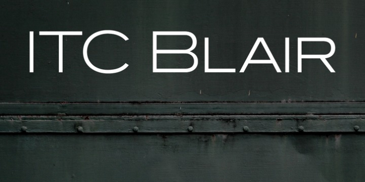 ITC Blair font preview
