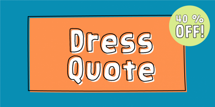 Dress Quote font preview
