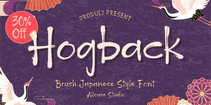 Hogback font preview