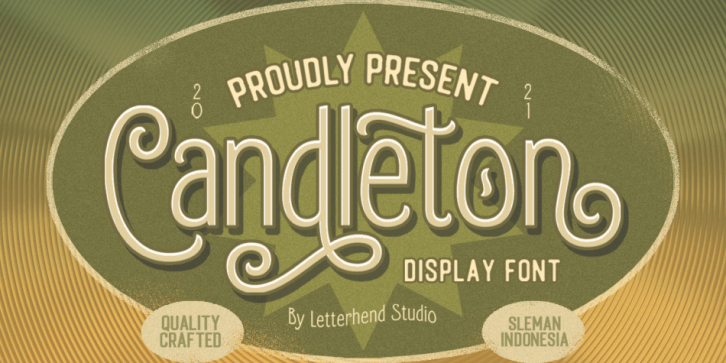 Candleton font preview