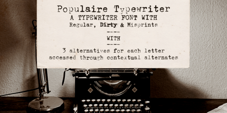 Populaire Typewriter font preview