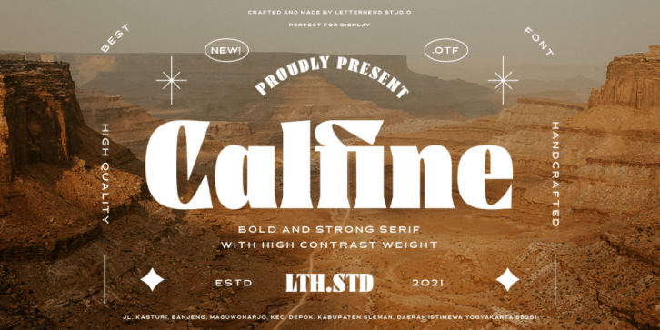 Calfine font preview