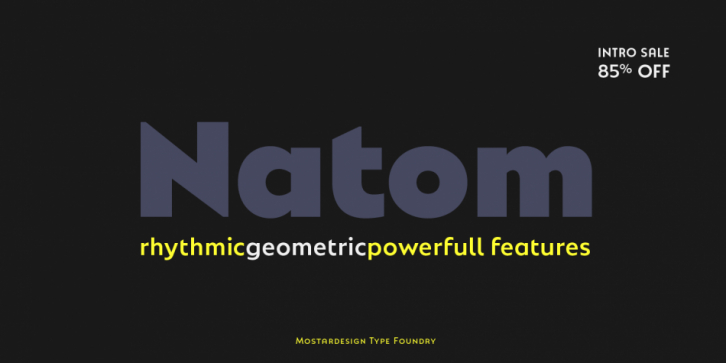 Natom Pro font preview