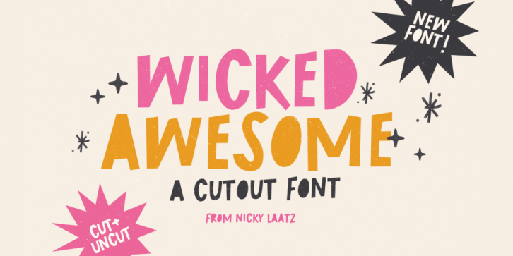 Wicked Awesome font preview