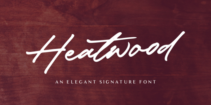 Heatwood font preview