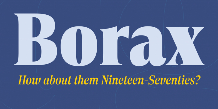 Borax font preview