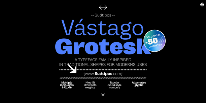 Vastago Grotesk font preview