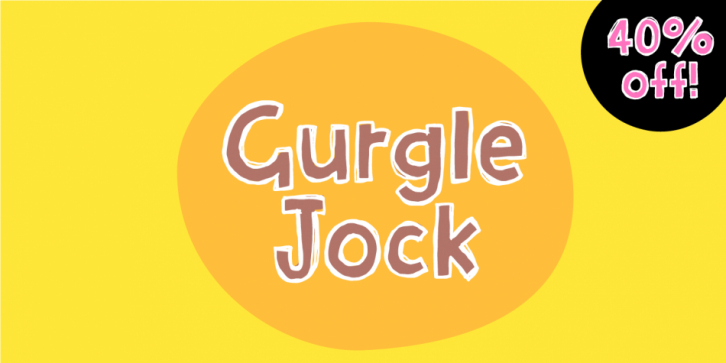 Gurgle Jock font preview