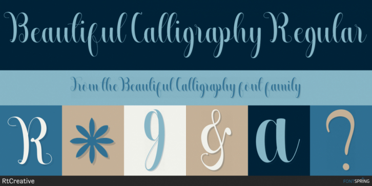 Beautiful Calligraphy font preview