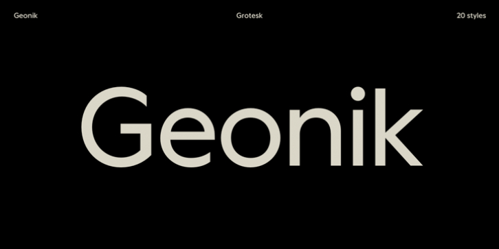 Geonik font preview
