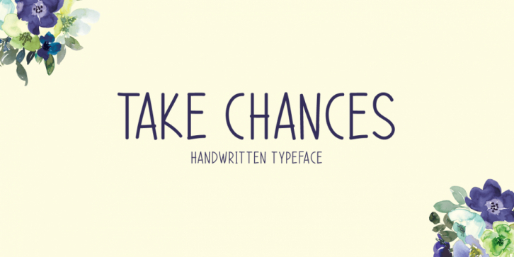 Take Chances font preview