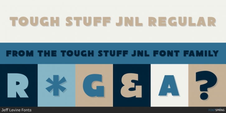 Tough Stuff JNL font preview