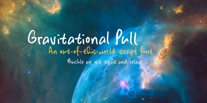 Gravitational Pull font preview