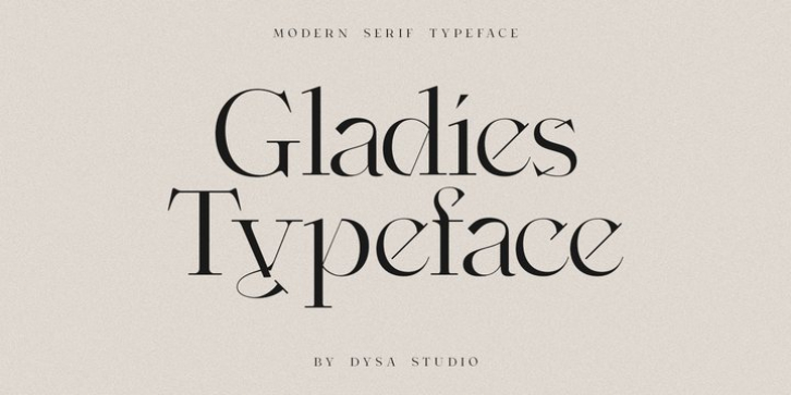Gladies font preview