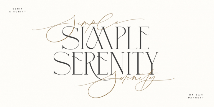 Simple Serenity font preview
