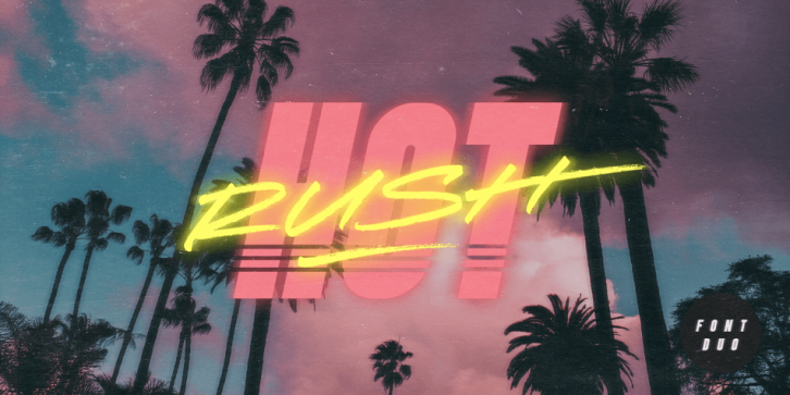 Hot Rush Font Duo font preview