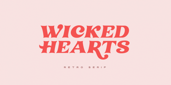 Wicked Hearts font preview