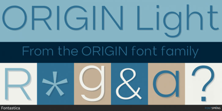 ORIGIN font preview