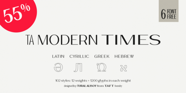 TA Modern Times font preview