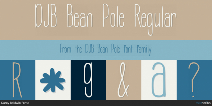 DJB Bean Pole font preview