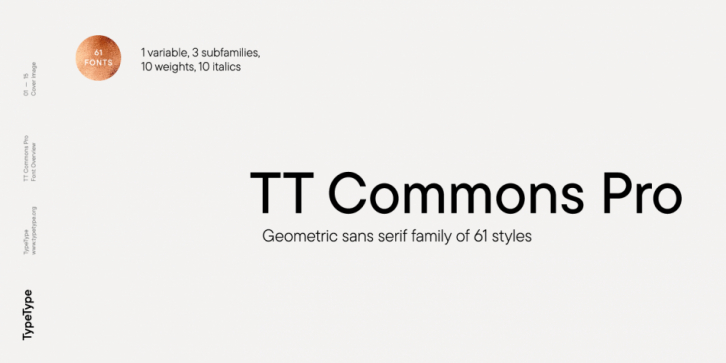 TT Commons Pro font preview