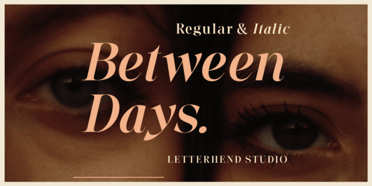 Between Days font preview