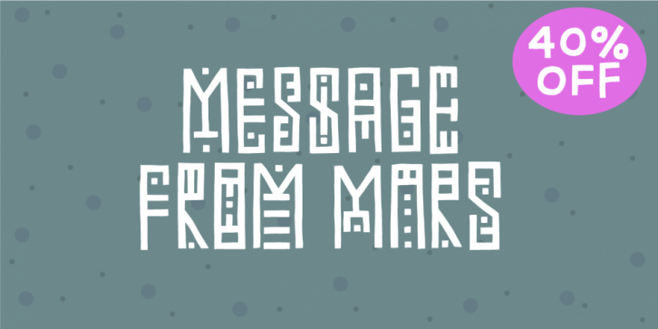 Message from Mars font preview