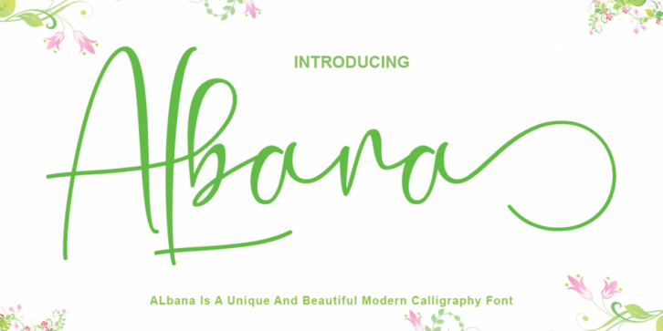 ALbana font preview