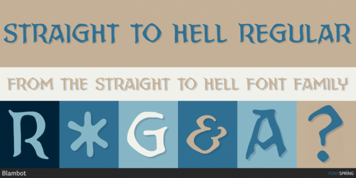 Straight to hell font preview