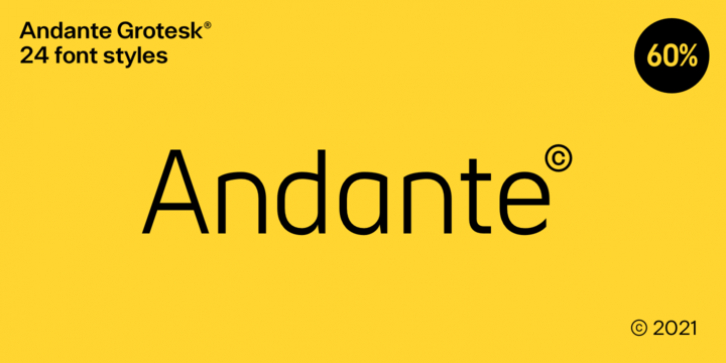 Andante font preview