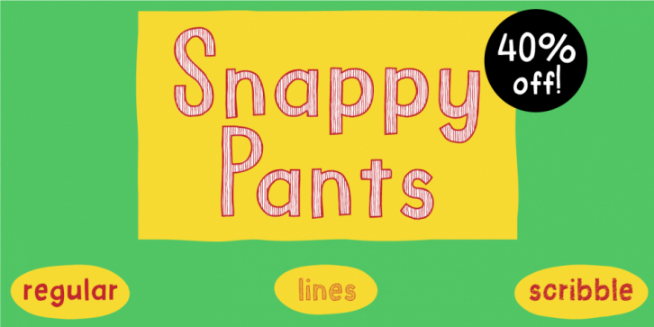 Snappy Pants font preview