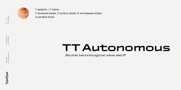 TT Autonomous font preview