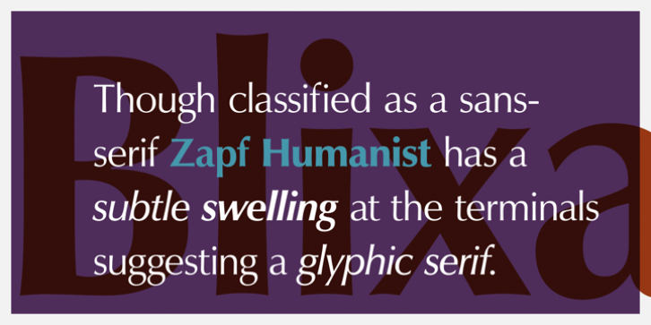 Zapf Humanist 601 BT font preview