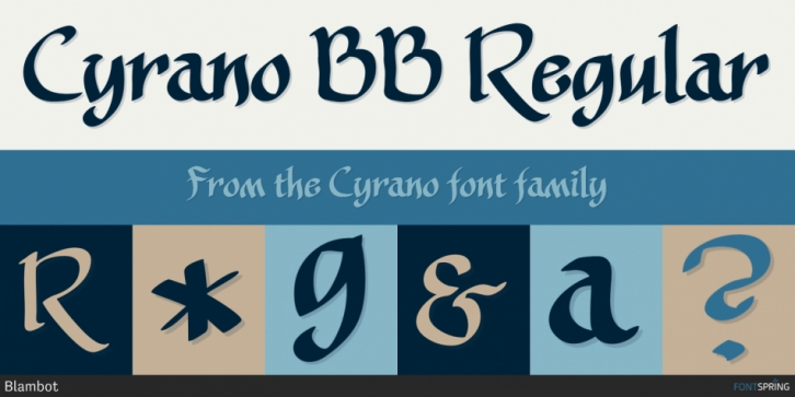 Cyrano font preview