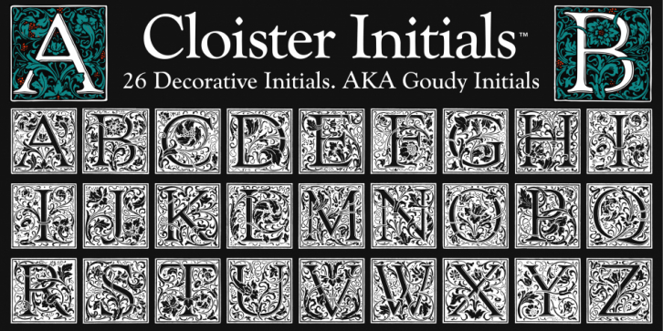 Cloister Initials, GT font preview