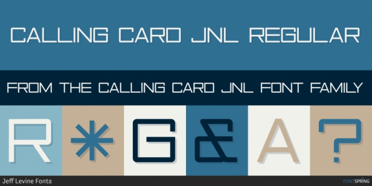 Calling Card JNL font preview