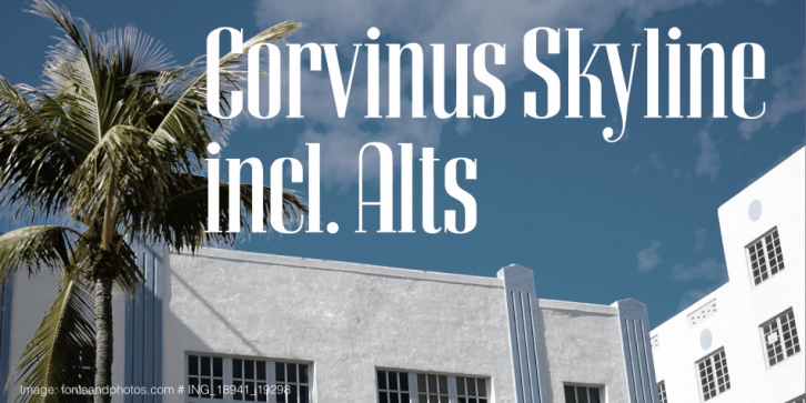 Corvinus Skyline font preview
