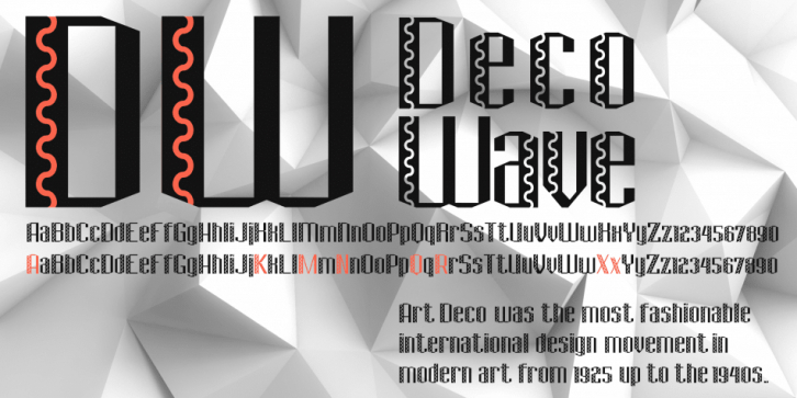 Deco Wave font preview