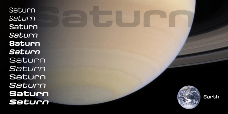 Saturn font preview