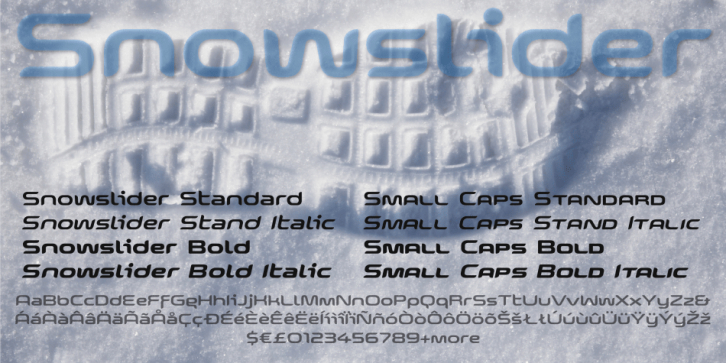 Snowslider font preview
