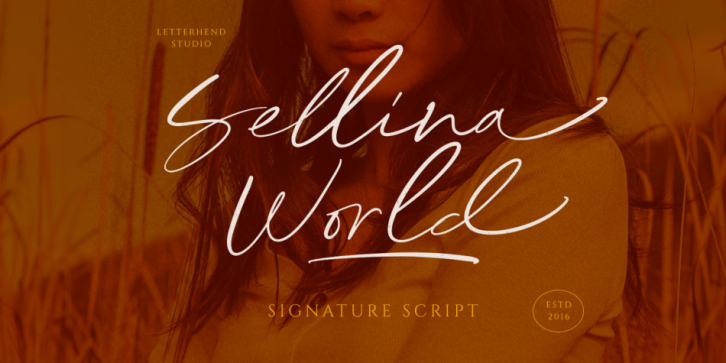 Sellina World font preview