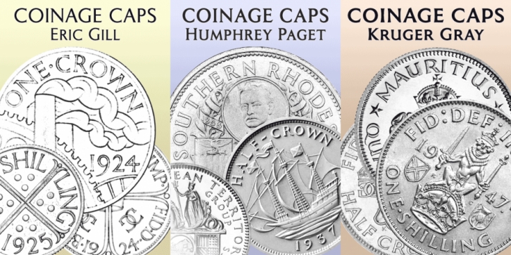 Coinage Caps font preview