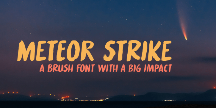 Meteor Strike font preview
