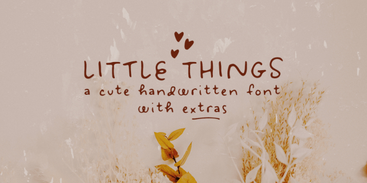Little Things font preview