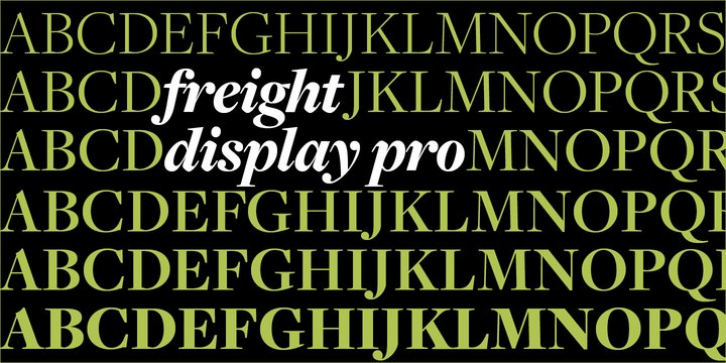 Freight Display Pro font preview